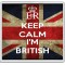 Keep Calm I'm British - Large Coaster