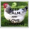 Keep Calm and Love Chickens - Large Coaster