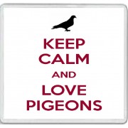 Keep Calm and Love Pigeons - Large Coaster