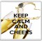 Keep Calm and Cheers - Large Coaster