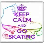 Keep Calm and Go Skating - Large Coaster