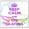 Keep Calm and Go Skating - Large Coaster