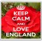 Keep Calm and Love England - Large Coaster