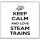 Keep Calm and Love Steam Trains - Large Coaster