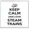 Keep Calm and Love Steam Trains - Large Coaster