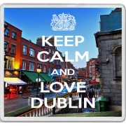 Keep Calm and Love Dublin - Large Coaster