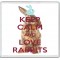 Keep Calm and Love Rabbits - Large Coaster