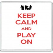 Keep Calm and Play On - Large Coaster
