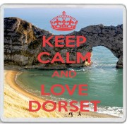Keep Calm and Love Dorset - Large Coaster