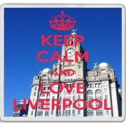 Keep Calm and Love Liverpool - Large Coaster