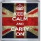 Keep Calm and Carry On - Small Coaster