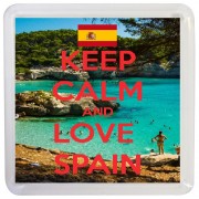Keep Calm and Love Spain - Small Coaster