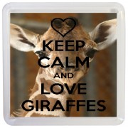 Keep Calm and Love Giraffes - Small Coaster