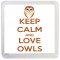 Keep Calm and Love Owls - Small Coaster
