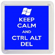 Keep Calm and Ctrl Alt Del - Small Coaster