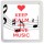 Keep Calm and Love Music - Small Coaster