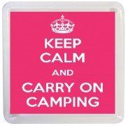 Keep Calm and Carry On Camping - Small Coaster