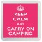 Keep Calm and Carry On Camping - Small Coaster