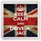 Keep Calm and Drive a Jag - Small Coaster