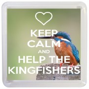 Keep Calm and Help the Kingfishers - Small Coaster