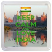 Keep Calm and Love India - Small Coaster