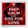 Keep Calm and Kiss for Love - Small Coaster