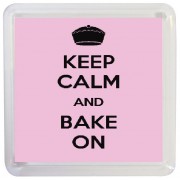 Keep Calm and Bake On - Small Coaster