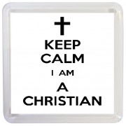 Keep Calm I am a Christian - Small Coaster
