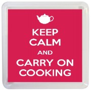 Keep Calm and Carry On Cooking - Small Coaster