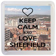 Keep Calm and Love Sheffield - Small Coaster