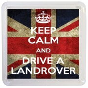 Keep Calm and Drive a Landrover - Small Coaster