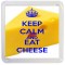Keep Calm and Eat Cheese - Small Coaster