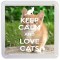 Keep Calm and Love Cats - Small Coaster