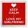 Keep Calm I Love My Girlfriend - Small Coaster