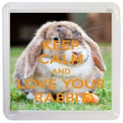 Keep Calm and Love Your Rabbit - Small Coaster