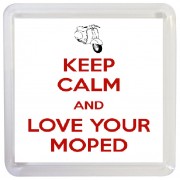 Keep Calm and Love Your Moped - Small Coaster