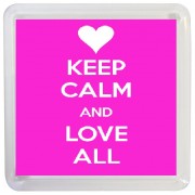 Keep Calm and Love All - Small Coaster