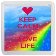 Keep Calm and Love Life - Small Coaster
