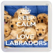 Keep Calm and Love Labradors - Small Coaster
