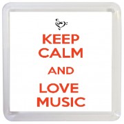 Keep Calm and Love Music - Small Coaster