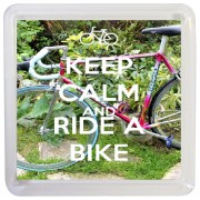 Keep Calm and Ride a Bike - Small Coaster