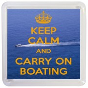 Keep Calm and Carry On Boating - Small Coaster