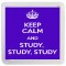 Keep Calm and Study Study Study! - Small Coaster