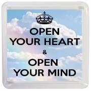 Open Your Heart & Open Your Mind - Small Coaster