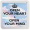 Open Your Heart & Open Your Mind - Small Coaster