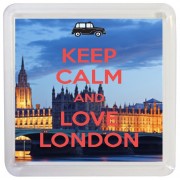 Keep Calm and Love London - Small Coaster