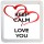 Keep Calm I Love You - Small Coaster