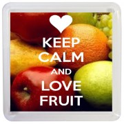 Keep Calm and Love Fruit - Small Coaster