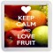 Keep Calm and Love Fruit - Small Coaster