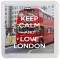 Keep Calm and Love London - Small Coaster